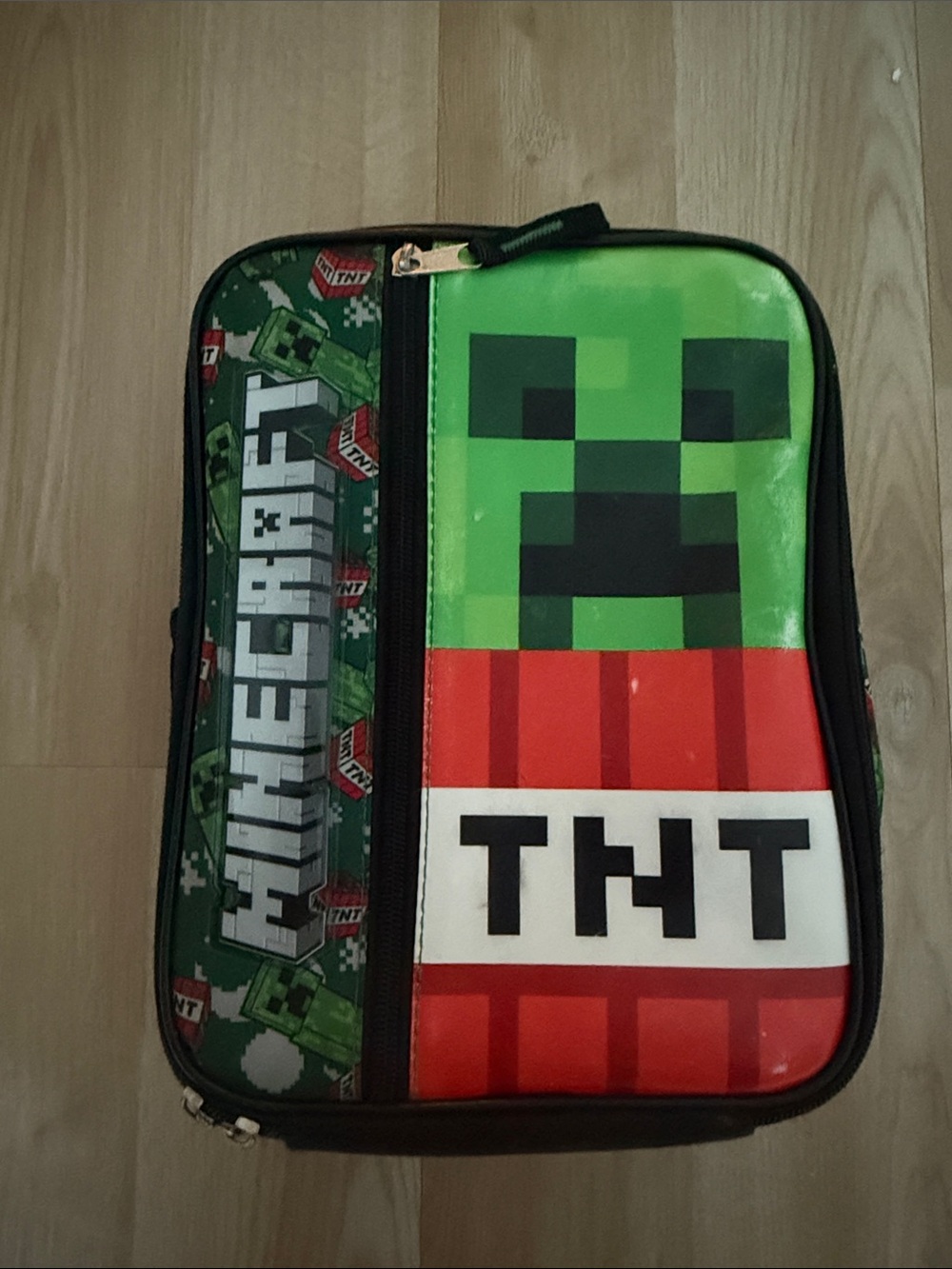 Minecraft TNT Creeper Lunch Bag - Green/Red